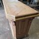 Bistro counter with a Hungarian point design.