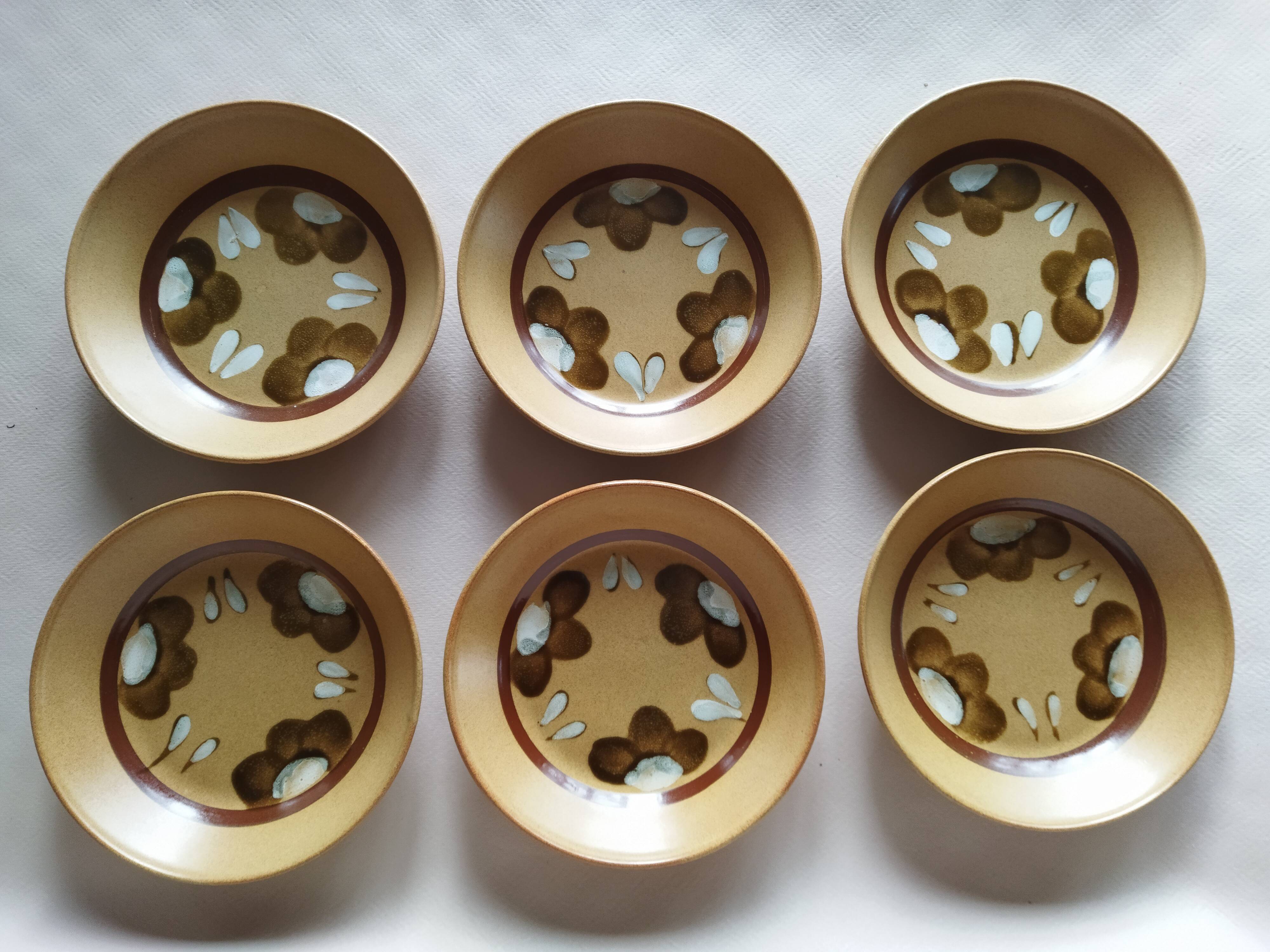 6 Sarreguemines Chamonix calotte plates