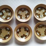 6 Sarreguemines Chamonix calotte plates