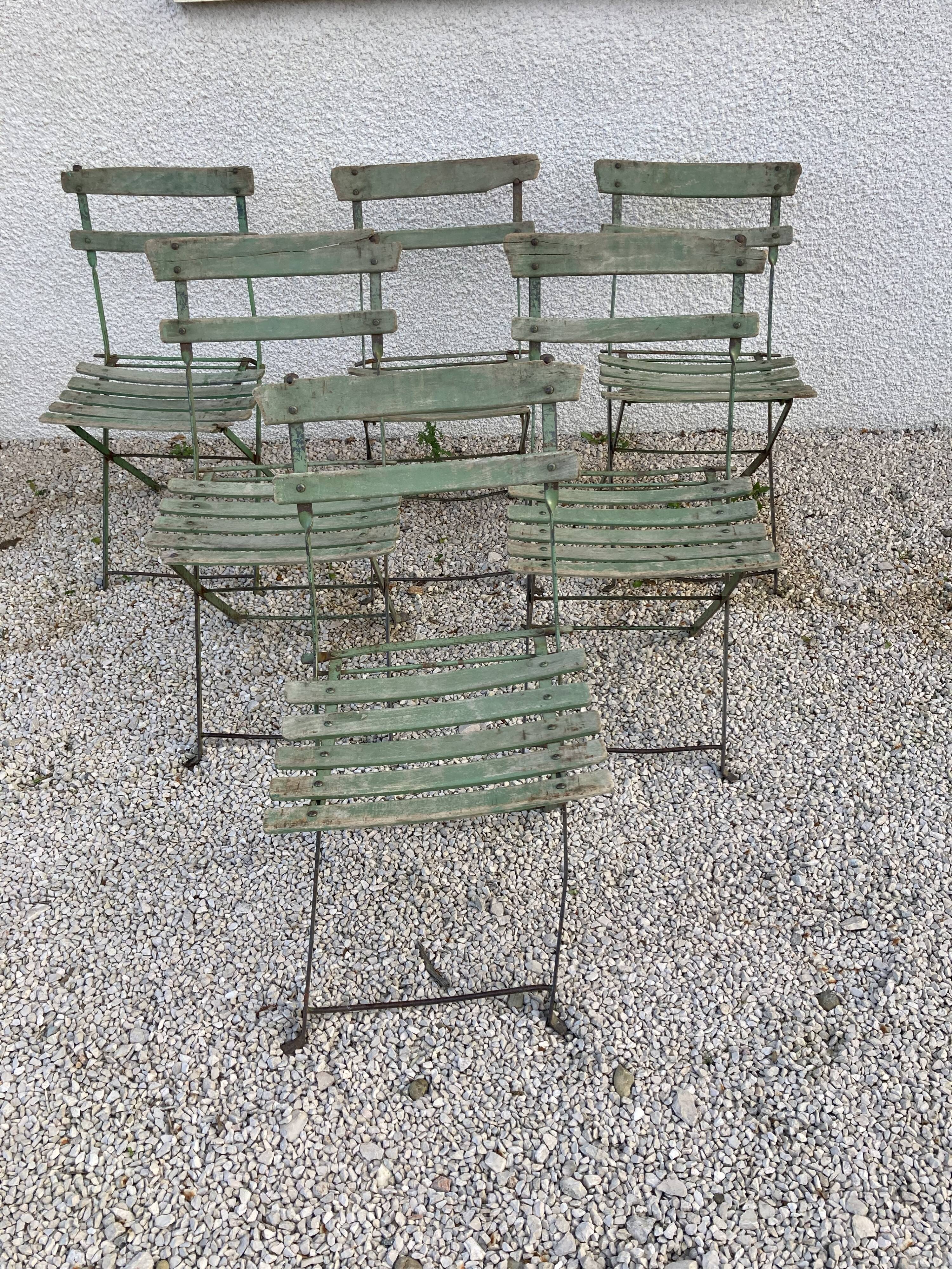 9 folding garden chairs