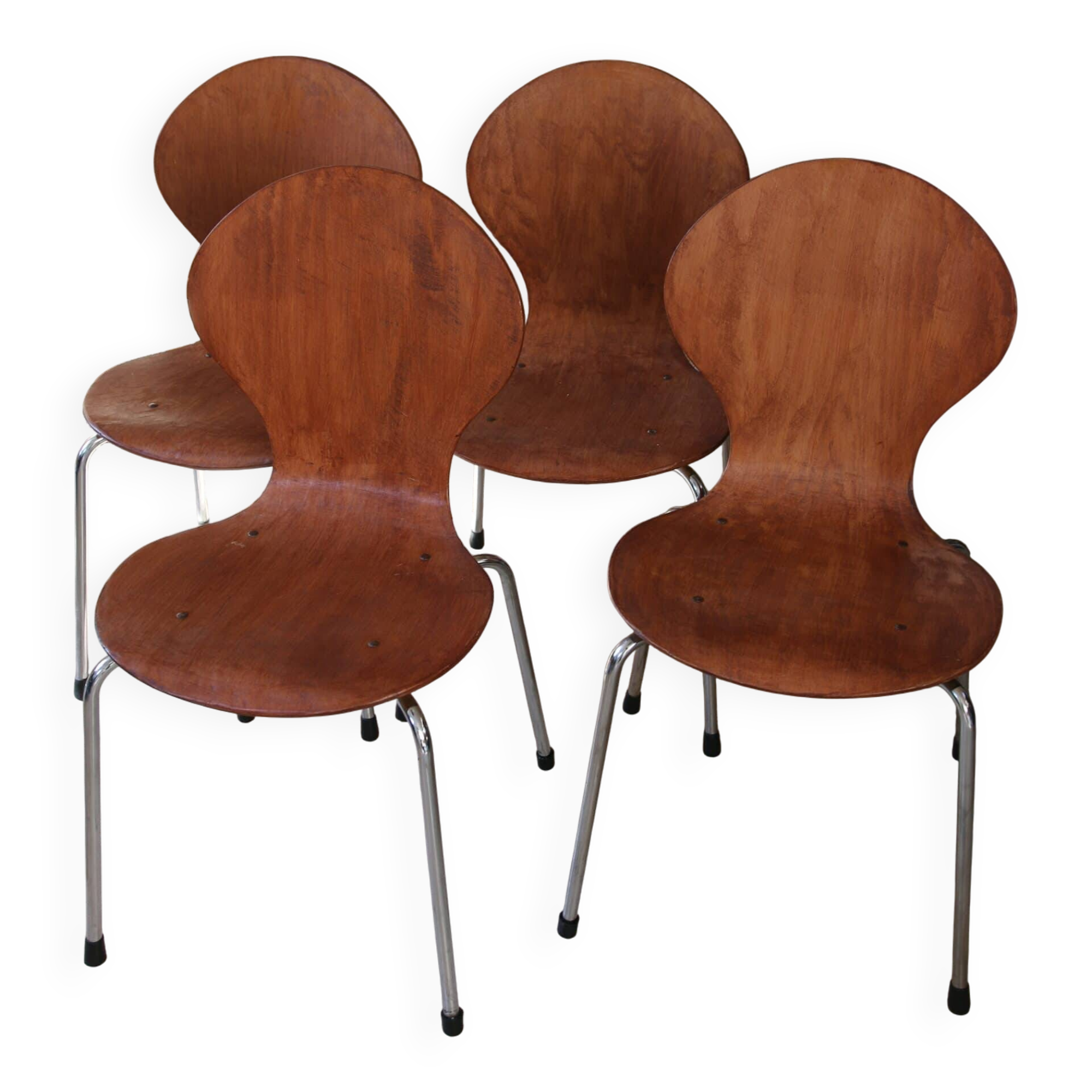 Set of 4 vintage Scandinavian chairs