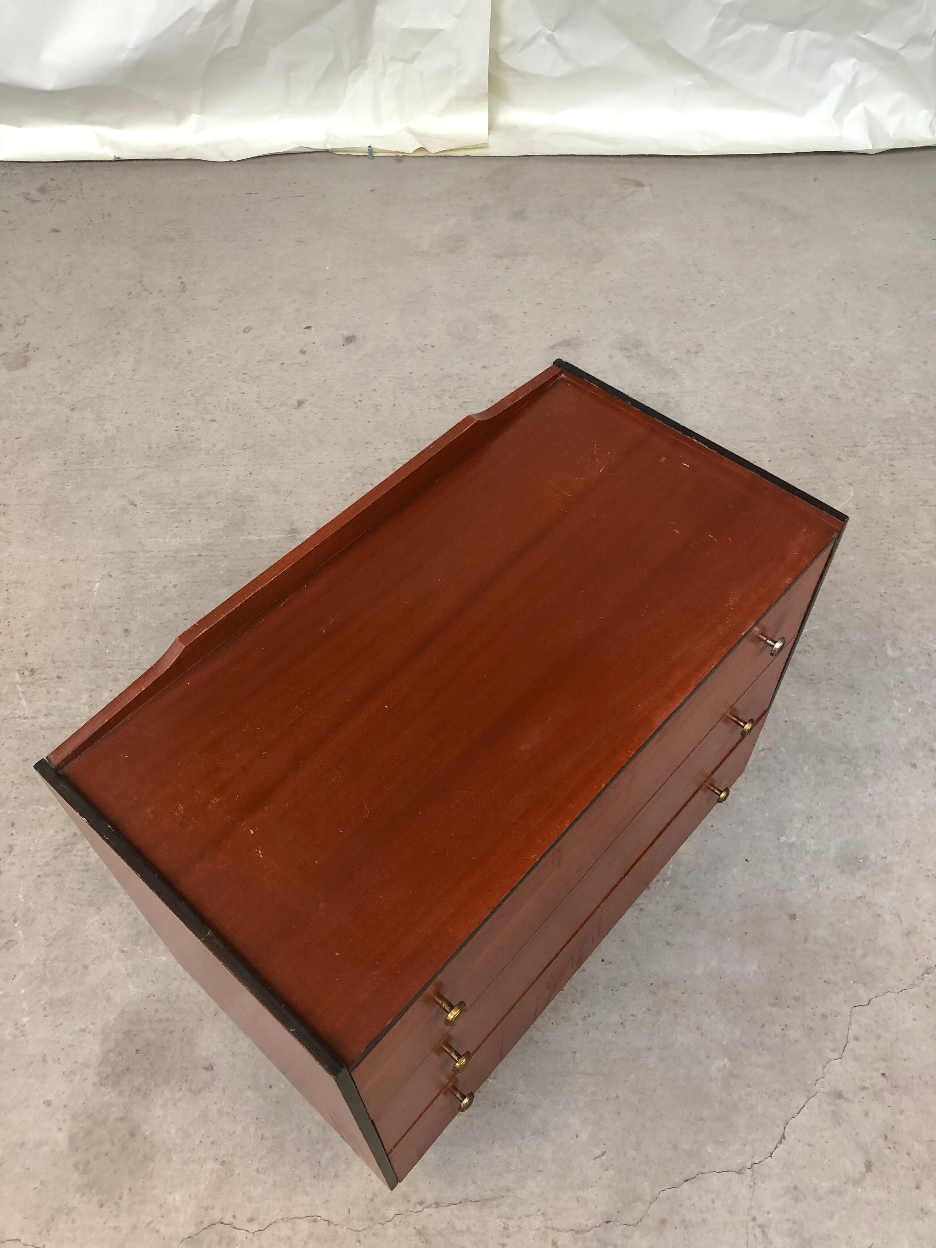 Vtg Mid Century Small Chest Drawers Retro Sideboard Danish Sandi Teak Style