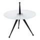 Tripod Beech and Glass Side Table in the Style of Cesare Lacca, Italy, 1980s
