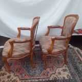 Louis XI style cabriolet armchair