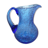 Carafe Biot blue color glass