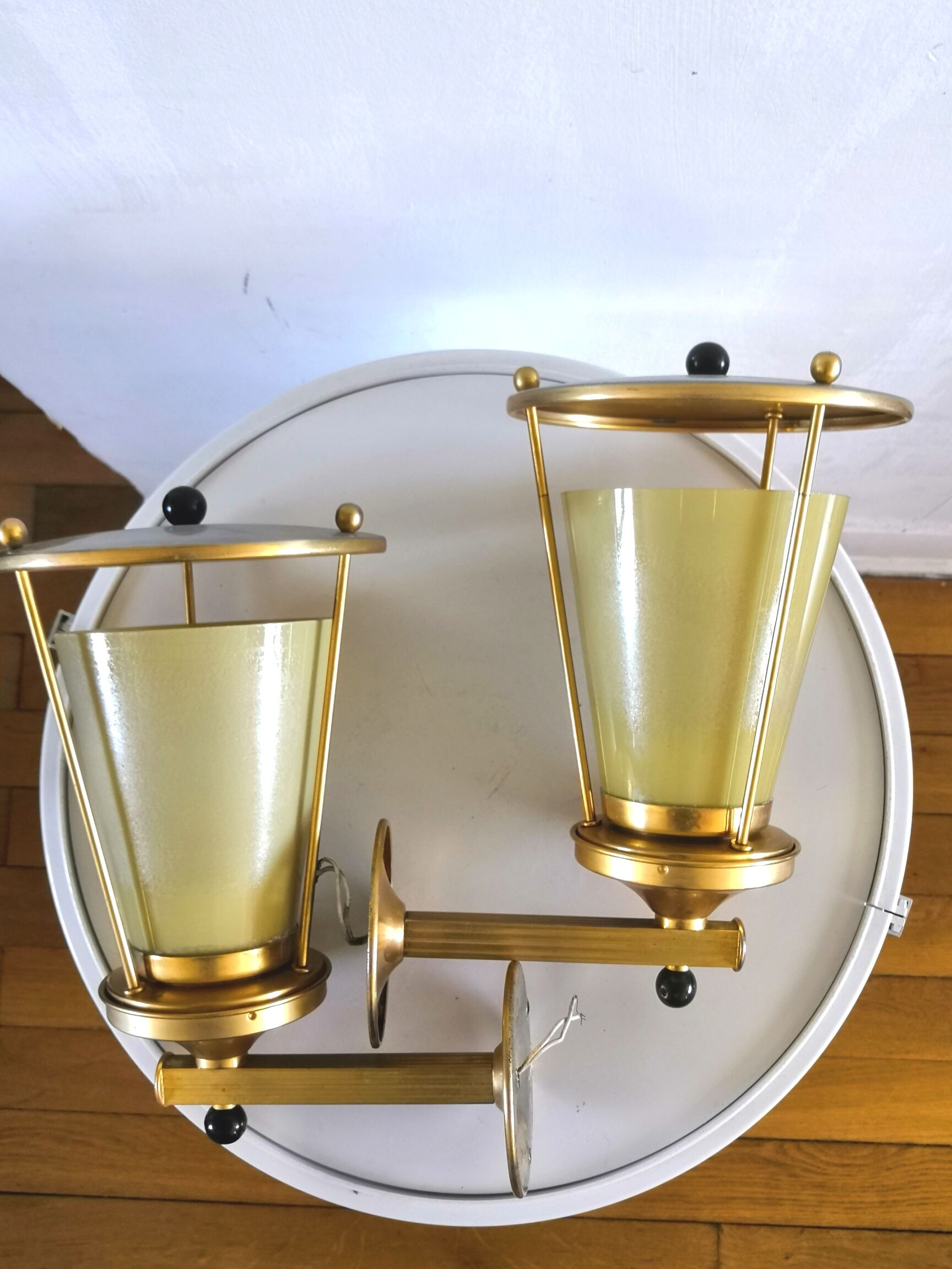 Pair of 50s design wall lamps
