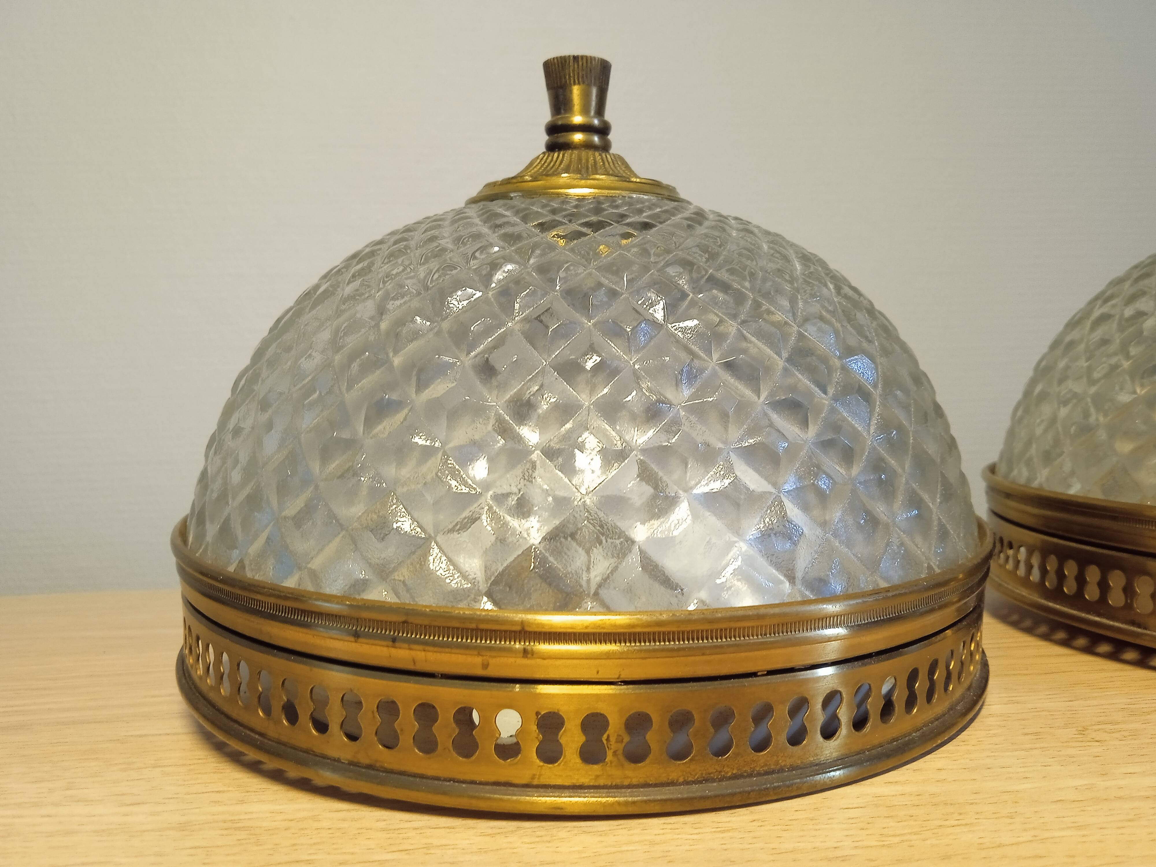 2 art deco style ceiling lights