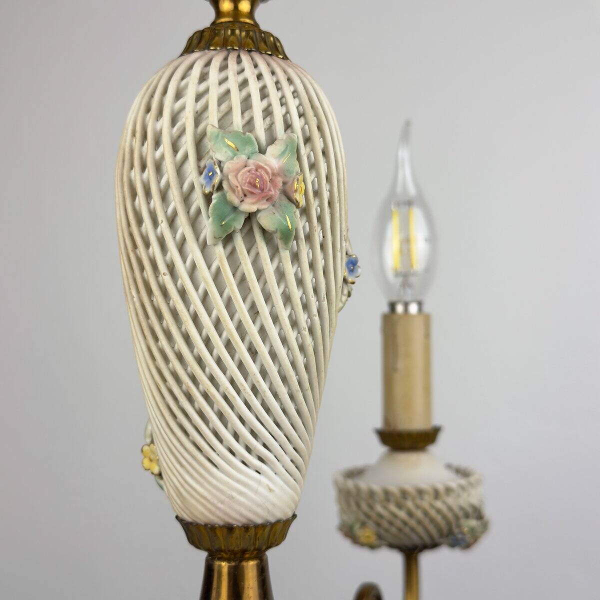 Capodimonte Art Nouveau Vintage Chandelier, 1930s