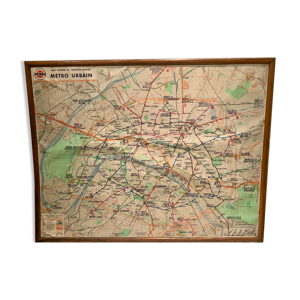 Plan du métro parisien des années