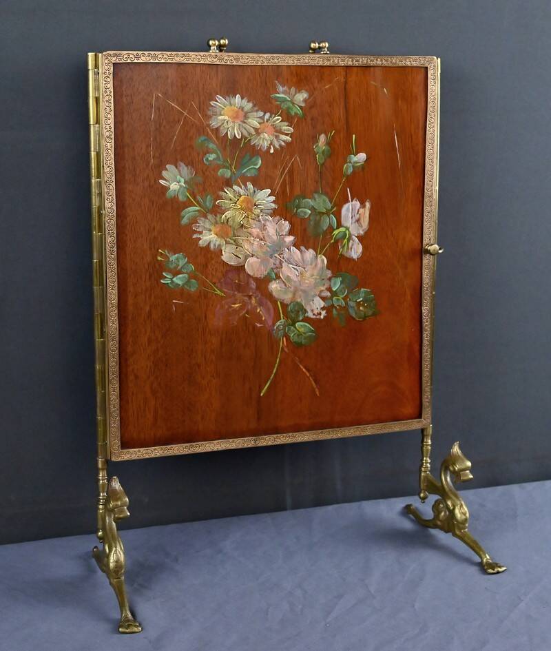 Rare miroir triptyque en bronze – 1900