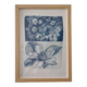 Framed botanical cyanotype wall decor