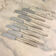 Series of 8 dessert knives, silver metal