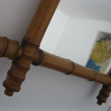 1930s bamboo-style wood mirror 33x60cm