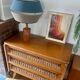Commode vintage rotin & bois