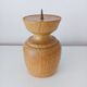 Set of 3 Scandinavian turned wooden candle holders