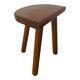 Tabouret tripode demi-lune