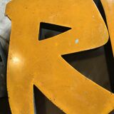 Beautiful letters in yellow from butchery