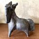 Black glazed ceramic sculpture signed Pouchain – Circa 1960