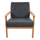 Danish Black Boucle Lounge Chair, 1970s