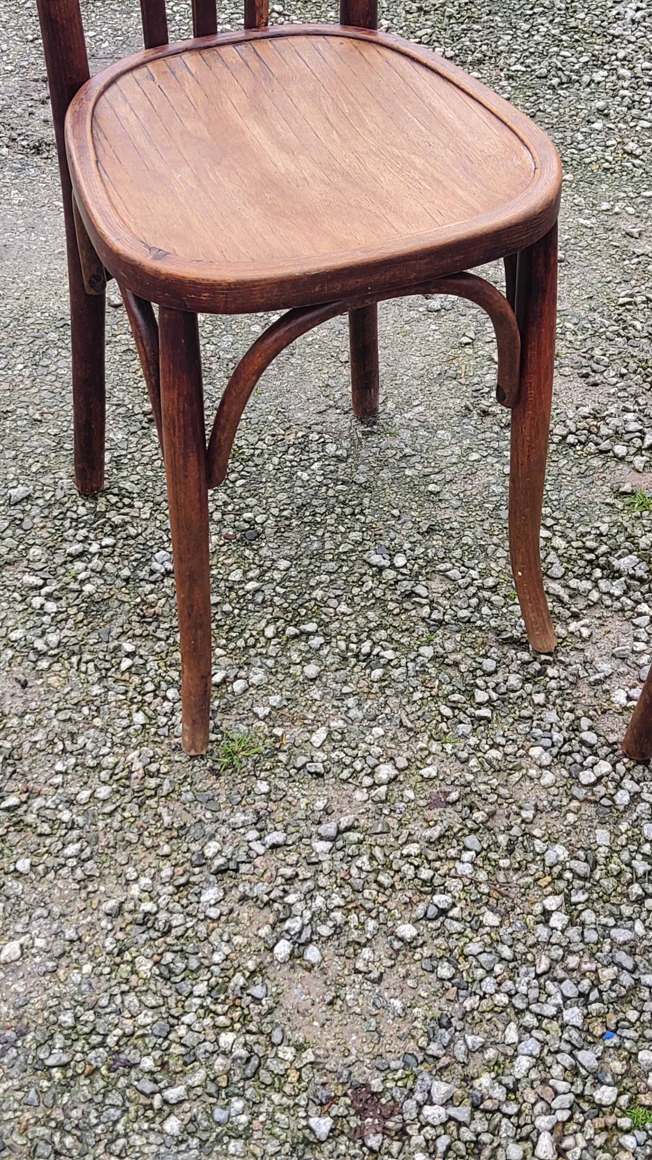 Set of 6 old bistro chairs Baumann and others