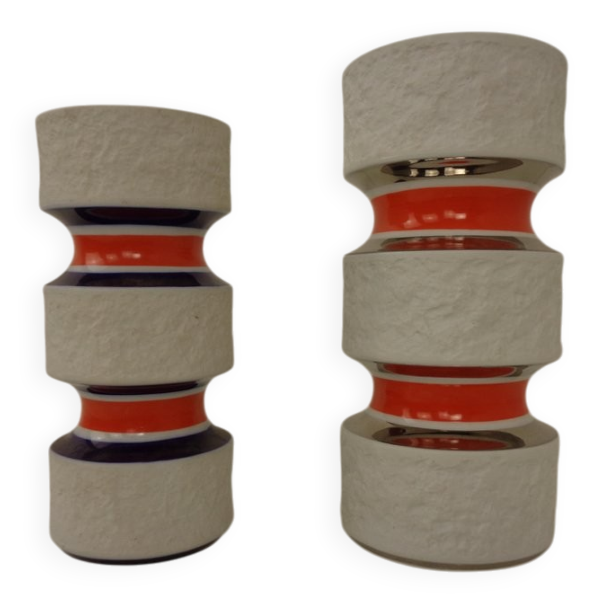 Space Age Op Art Vases from Royal KPM, 1960s, Set of 2