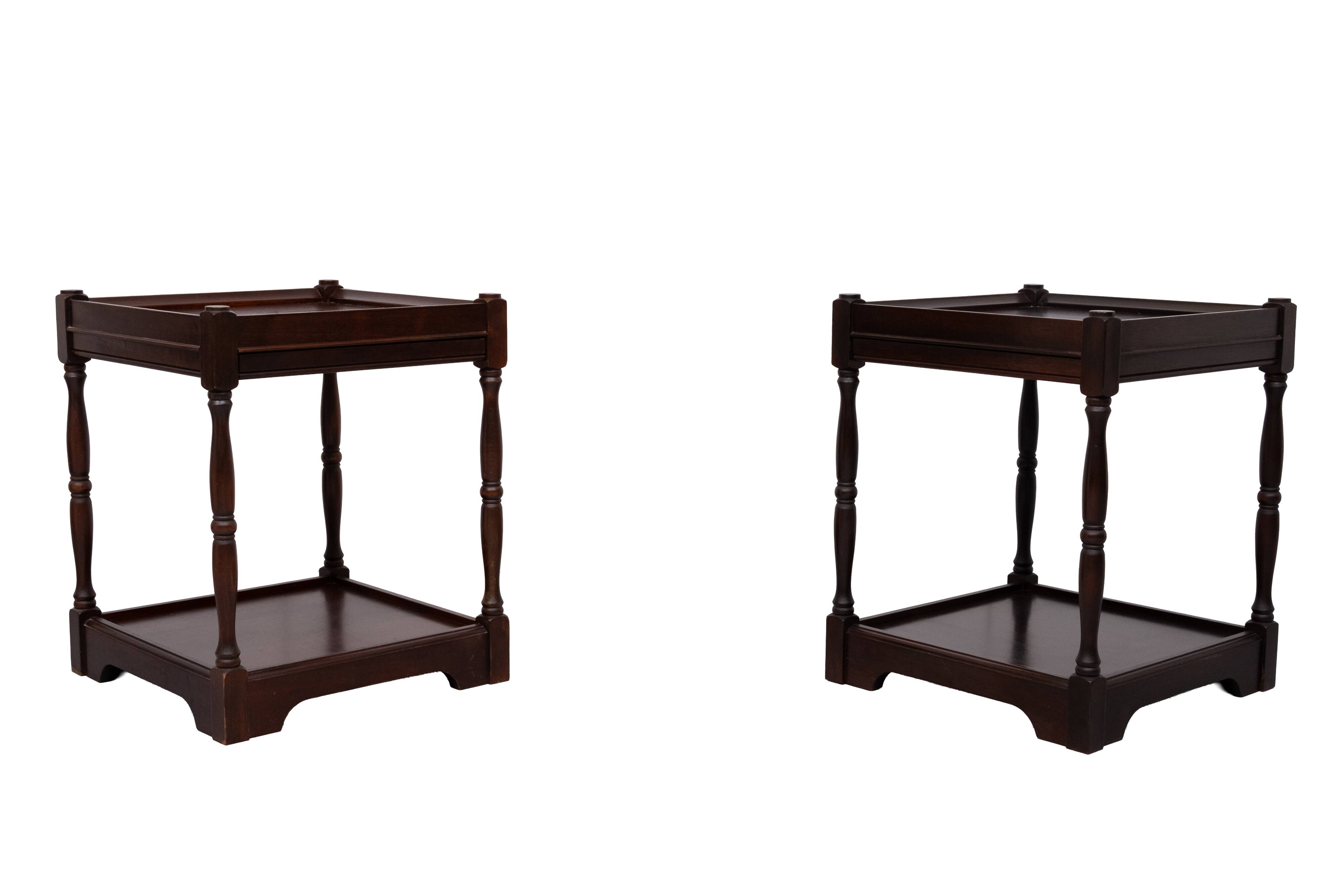 Georgian style set Mahogany night stands sofa tables .England