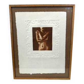 Lithograph Alain Soucasse: Nude II