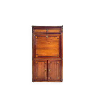 Tuart jean-baptiste ii marquetry wood secretary, stamped