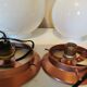 Pair of vintage globe lamps to table