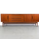 Sideboard in teak with drawers and 3 doors, 1960s
