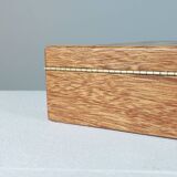 Handmade vintage wooden box with inlays
