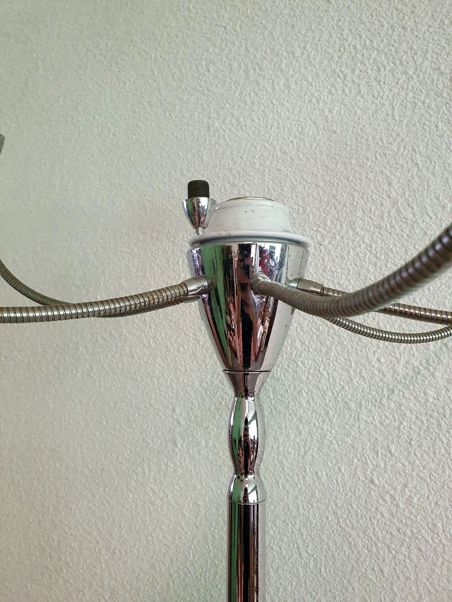 Vintage chrome floor lamp 6 lights – Space Age design from the 1970s