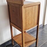Art Deco style bedside table in solid oak, 1930s