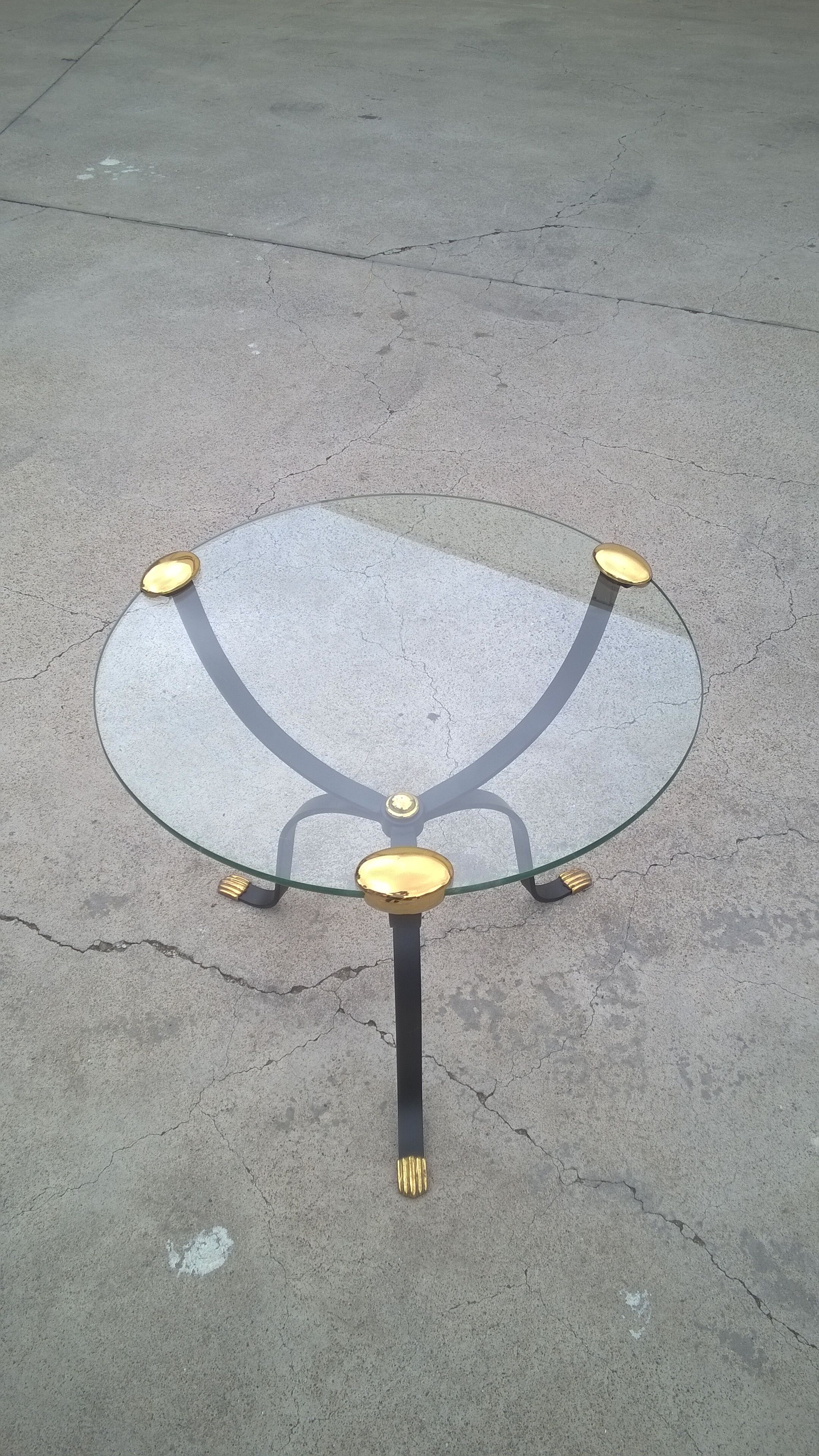 Art deco tripod side table