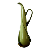 Vase vintage en verre soufflé vert - Cristallerie Fratelli Betti - Empoli