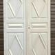 Double passage doors in patinated fir, 19th century