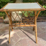 Bout de canapé - table d’appoint en rotin
