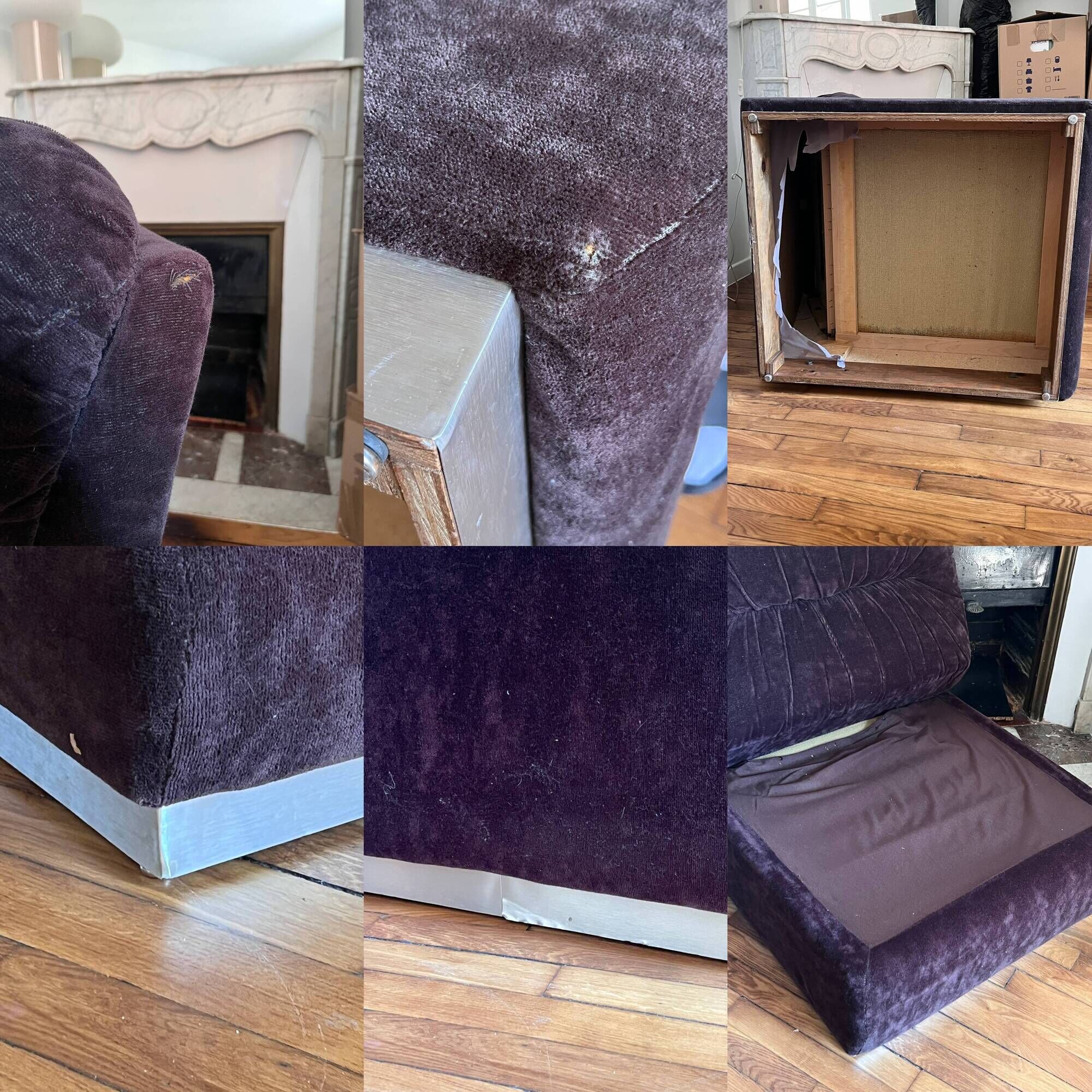 Vintage 1970s lounge chair in chocolate brown velvet with a chrome base.
