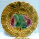 Lot of 5 plates in barbotine sarreguemines decor fruits