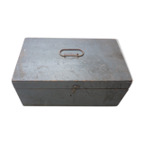 Wooden crate painted in grey