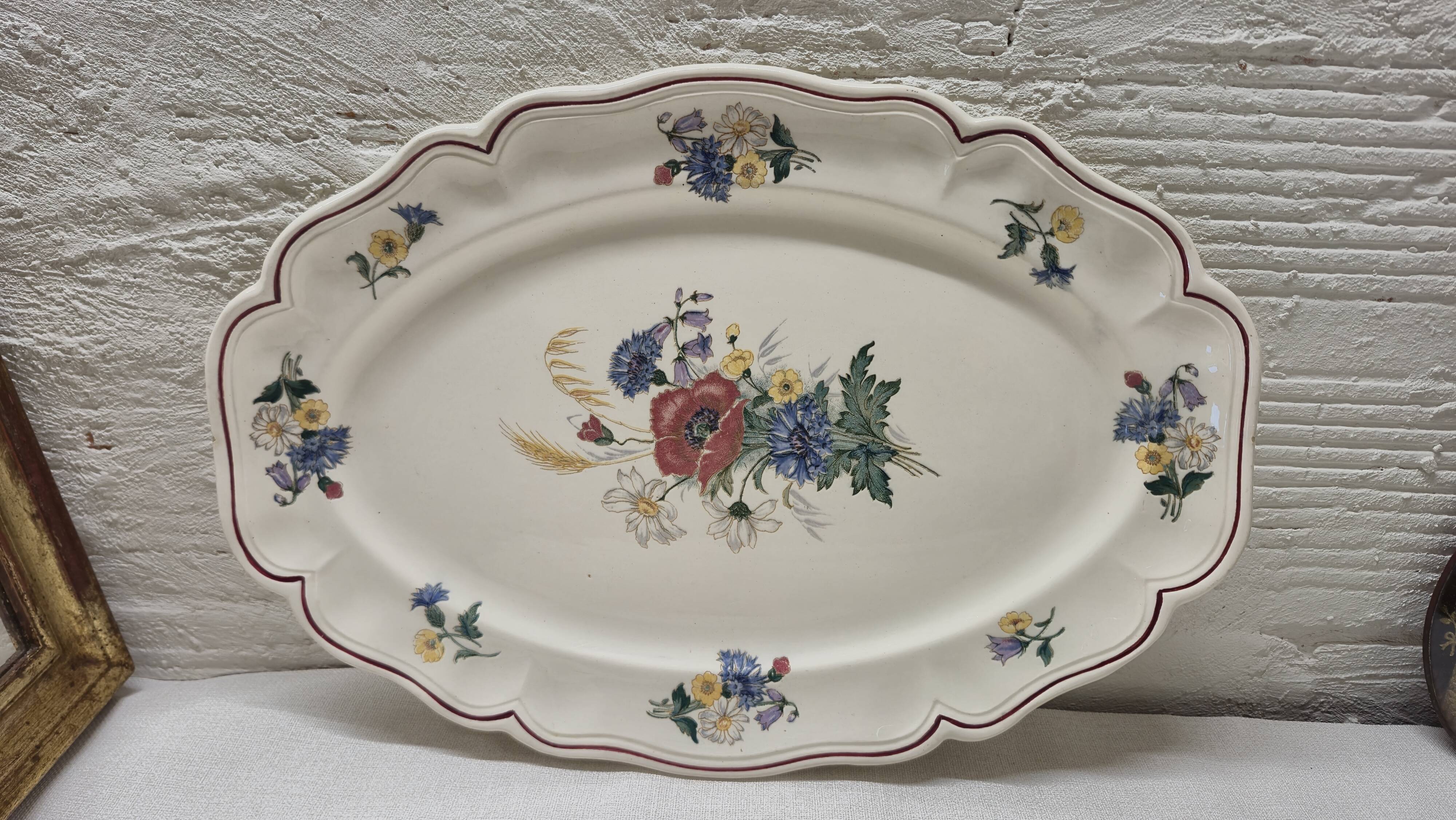 Sarreguemines Agresteb oval dish