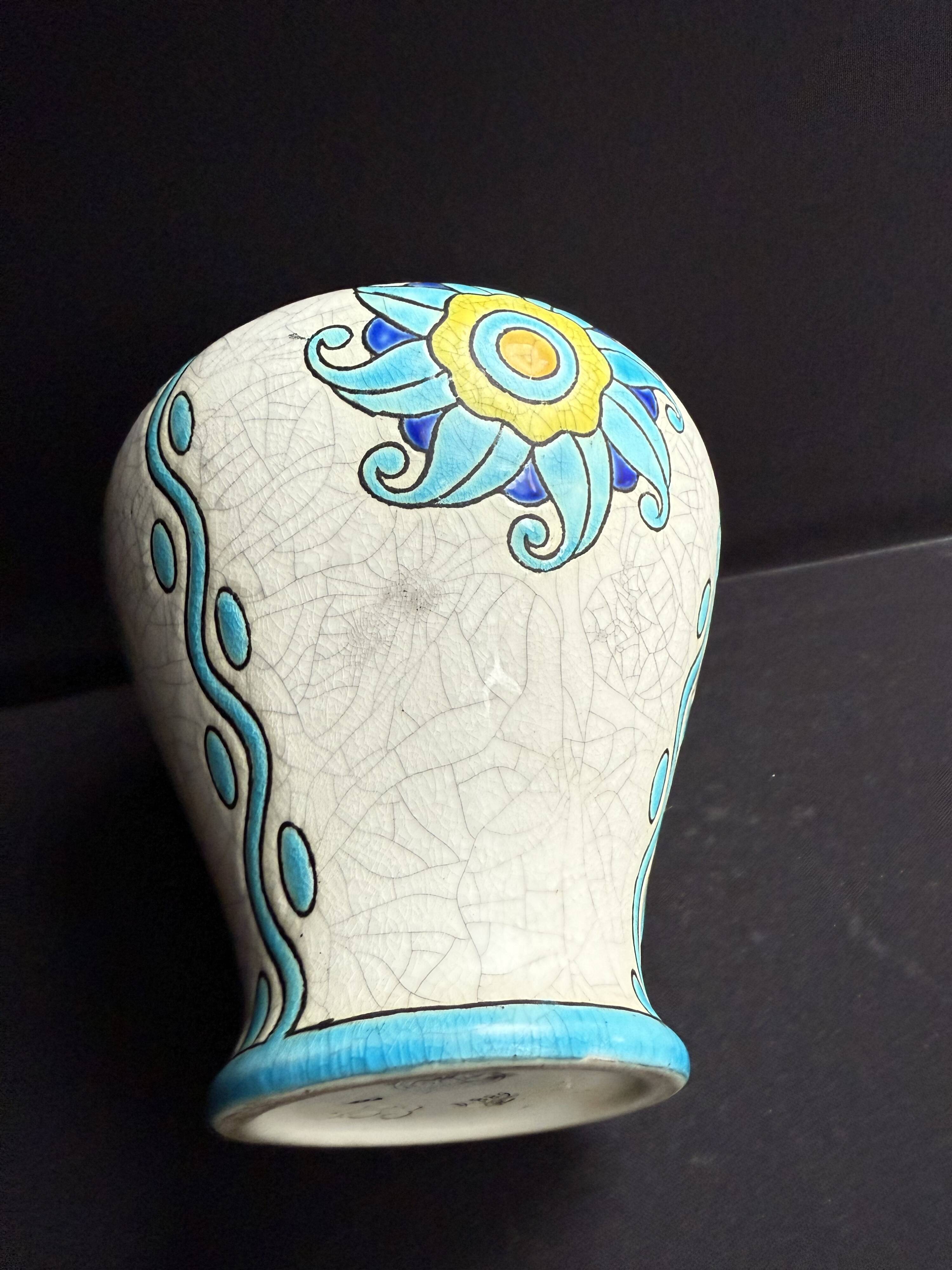 Art Deco earthenware vase – Boch La Louvière – Charles Catteau (1880-1966)