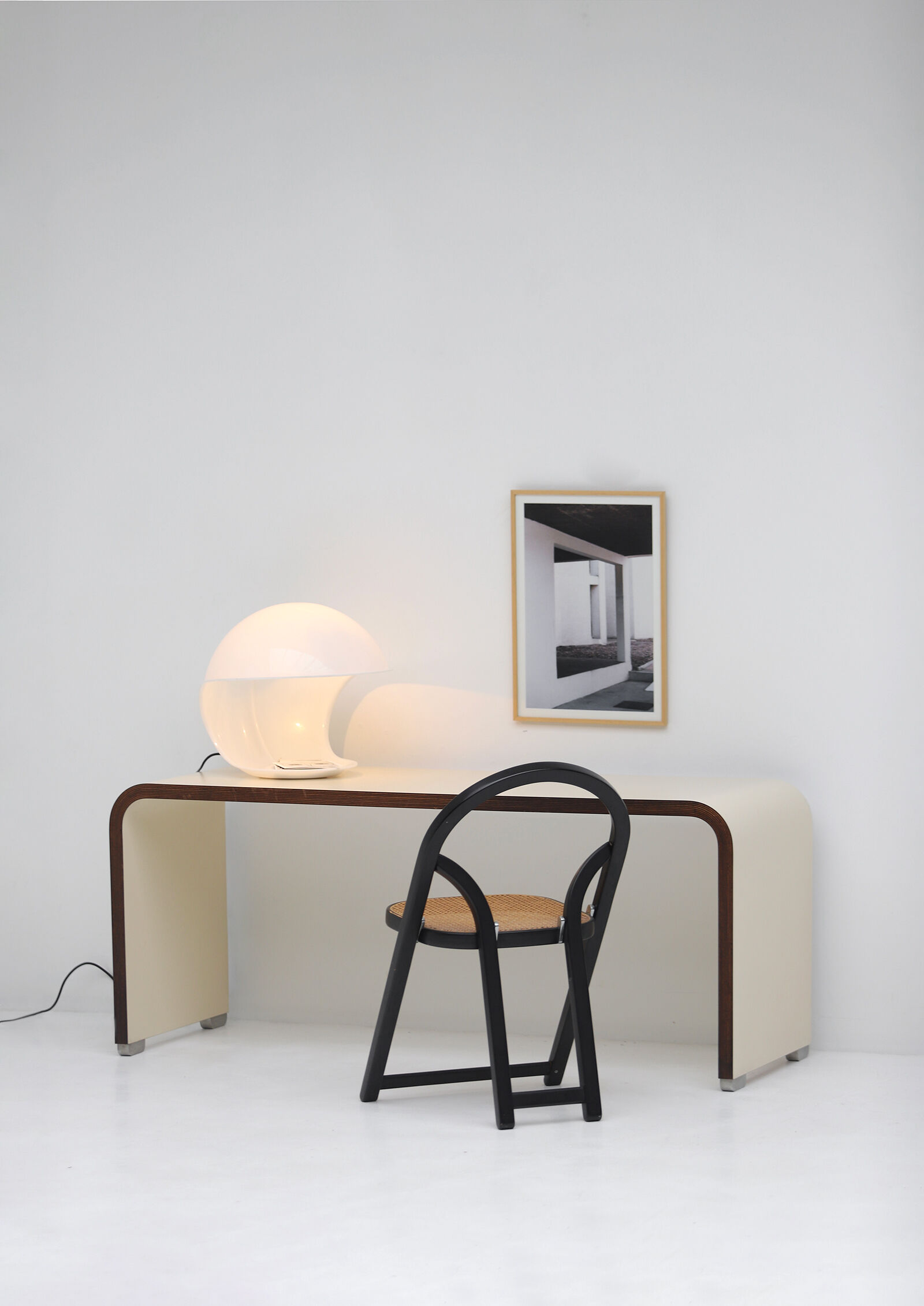 Console / side desk produced by the Belgian company Bergwood in the 1970s.