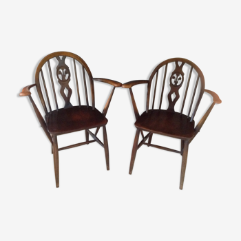 Paire de fauteuils Ercol