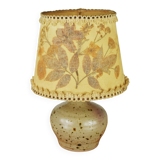 Signed pyrite stoneware lamp