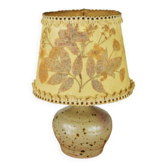 Signed pyrite stoneware lamp