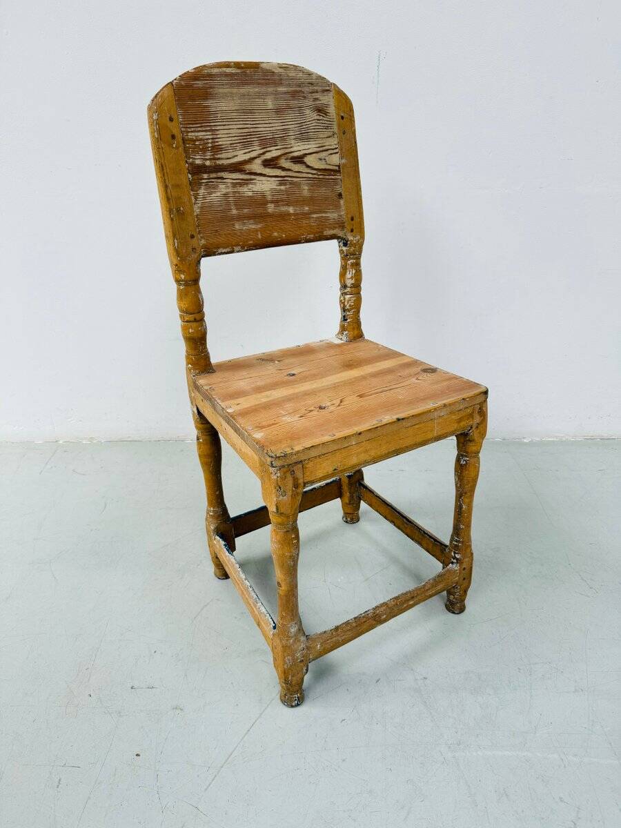 Antique 18th century Swedish Gustavian pine chair