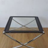 Chrome coffee table from the 1970s.