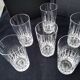 6 Arques crystal orangeade, whisky and cocktail glasses