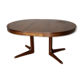 Table ronde extensible  en bois des années 50 60